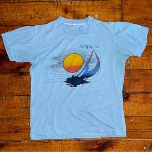 Vintage blue mens Acapulco shirt